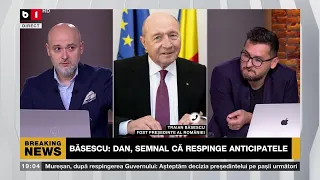 Traian Băsescu nu vede AUR la 40% în cazul alegerilor anticipate. Știri B1TV_30 sept. 2026