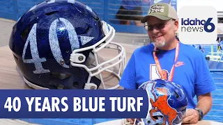 Boise State marks 40 years of Blue Turf with custom helmet