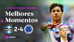 KAIO JORGE E MATHEUS PEREIRA JOGAM DEMAIS E CRUZEIRO VIRA O JOGO! GRÊMIO 2X4 CRUZEIRO