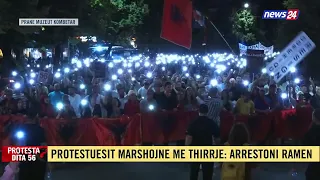 Nga Kryeministria drejt komisariatit 3/ Nuk ndalet rezistenca qytetare në rrugët e Tiranës
