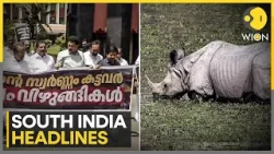 UDF Protests Over Sabarimala Gold Heist Case | Rhinoceros Fossils Found in Tamil Nadu | SOUTH INDIA