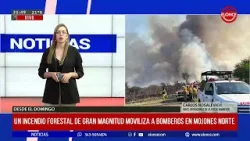 Un incendio forestal de gran magnitud moviliza a bomberos en Mojones Norte