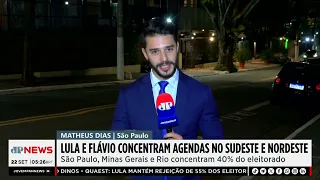 Lula e Flávio Bolsonaro concentram agendas no Sudeste e Nordeste