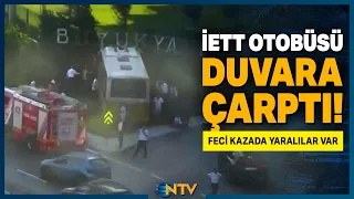 Breaking News: IETT Bus Crashes Into Garden Wall! Multiple Injuries Reported in Accident | NTV