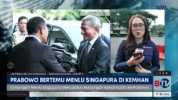 Momen Pertemuan Prabowo Subianto dengan Menlu Singapura di Kantor Kemenhan