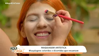 Artistic makeup transforms and delights with creativity on the show | Aqui em Casa - 09/18/2026