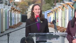 Mayor Wilson & local leaders open new tiny house village