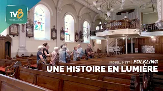 Heritage: between stained glass and statues at Saint-Éloi church in Folkling