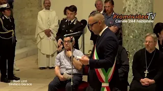 Gerace  Cattedrale(RC)-Intervento Sindaco Rudi Lizzi Celebrazione Eucaristica Mons. Francesco Oliva.