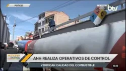 ANH y choferes realizan controles a cisternas en la planta de YPFB en Potosí ANH y choferes realizan controles a cisternas en la planta de YPFB en Potosí