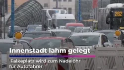 Millionenprojekt legt Innenstadt lahm - Falkeplatz wird zum Nadelöhr für Autofahrer Millionenprojekt legt Innenstadt lahm - Falkeplatz wird zum Nadelöhr für Autofahrer