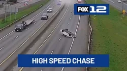 ‘Over 100 mph’: Car overturns in Southwest Washington high-speed chase
