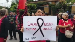"Don't get sick; there are no supplies!": IMSS Ocotlán workers' protest