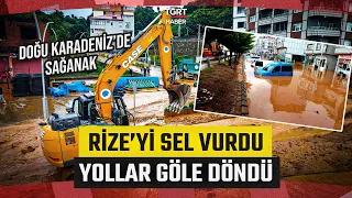 Rize Surrenders to Floodwaters: Vehicles Submerged in District Centers - TGRT News