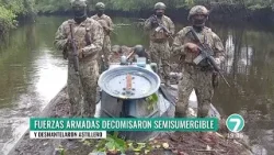 Narco semisumergible al descubierto en Esmeraldas