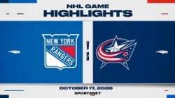 NHL Highlights | Rangers vs. Blue Jackets - October 17, 2026