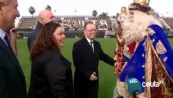 EN VÍDEO - Los Reyes Magos aterrizan en Ceuta en helicóptero y llenan de ilusión el Murube