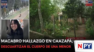 Macabre discovery in Caazapá, minor's body dismembered