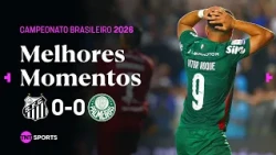 Vitor Roque and Giay miss goals in the six-yard box, and Santos complains about a penalty | Santo...