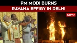 PM Modi Leads Dussehra Celebrations, Burns Ravana Effigy In Delhi
