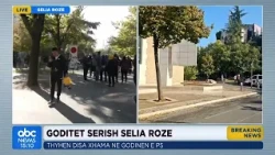 Goditet sërish selia rozë, thyhen disa xhama në godinën e PS | ABC News Albania