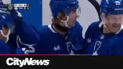 Maple Leafs’ Gavin McKenna scores first NHL goal vs. Predators