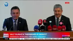 Vali Yılmaz’a “Hemşerilik Beratı” verildi