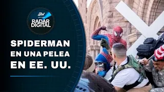 Spider-Man gets into a fight during a protest against the far-right in Minneapolis | Digital Radar