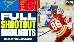 St. Louis Blues at Calgary Flames | FULL Shootout Highlights - March 18, 2026