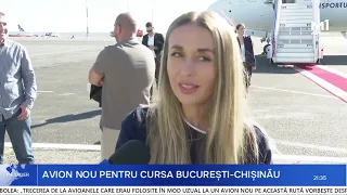 New aircraft on the Bucharest-Chisinau route. The plane is named after Ivan Patzaichin