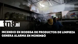 Fire at cleaning supply warehouse mobilizes United Firefighters in Monimbó