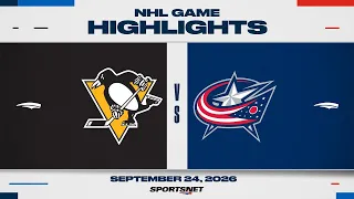 NHL Pre-Season Highlights | Penguins vs. Blue Jackets - September 24, 2026
