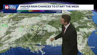 Rain chances return as temperatures moderate