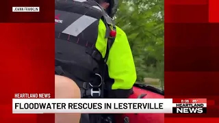 Flood water rescues in Lesterville