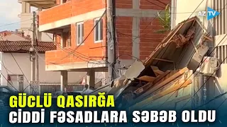 Güclü qasırğa bu şəhəri ALT-ÜST ETDİ: Ağaclar aşdı, damlar uçdu – Şimali Makedoniyada təbii fəlakət