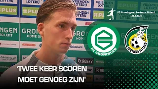 Doelpuntenmaker David van der Werff na afloop van nederlaag tegen Fortuna Sittard
