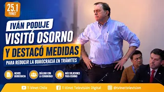 Iván Poduje visited Osorno and highlighted measures to cut red tape in administrative procedures.