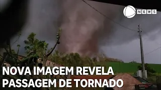 New footage reveals path of tornado in southern Brazil