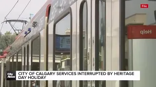 City of Calgary services interrupted by Heritage Day holiday
