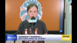 Kidcaster Kennedy gives your Thursday morning forecast from Settler's Point Elementary School