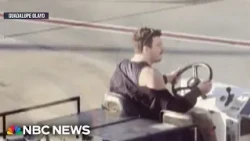 Passenger steals airport vehicle in California