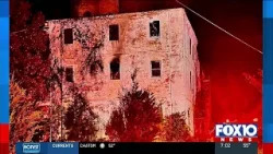 В бывшей больнице города Сирси вспыхнул пожар.