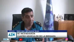 Se incendiaron cuatro vehículos de la Brigada