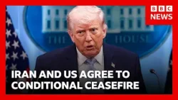 Iran and US agree to conditional ceasefire and opening of Hormuz strait | BBC News