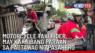 Motorcycle taxi rider, may kakaibang paraan sa pagtawag ng pasahero | GMA News Feed