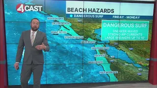 Hazardous beach conditions forecast for holiday weekend