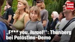 "F*** you, Israel!": Thunberg at Palestine protest | krone.tv NEWS
