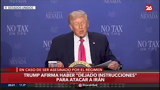 🚨 TRUMP ADVIERTE A IRÁN | "Si me matan, los destruirán..."