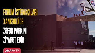 IV Şuşa Qlobal Media Forumunun iştirakçıları Xocalı Soyqırımı Memorialını ziyarət edib | APA TV