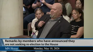 Rep. Mike Wiener departing member remarks 5/18/26